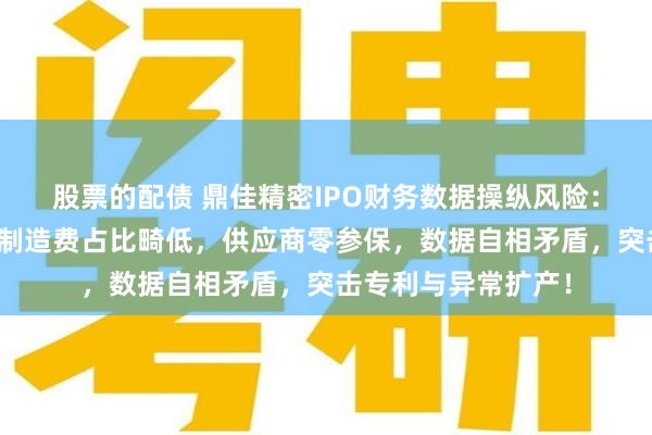 股票的配债 鼎佳精密IPO财务数据操纵风险：财务费疑点重重，制造费占比畸低，供应商零参保，数据自相矛盾，突击专利与异常扩产！