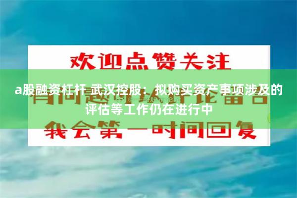 a股融资杠杆 武汉控股：拟购买资产事项涉及的评估等工作仍在进行中