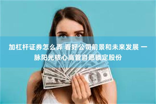 加杠杆证券怎么弄 看好公司前景和未来发展 一脉阳光核心高管自愿锁定股份